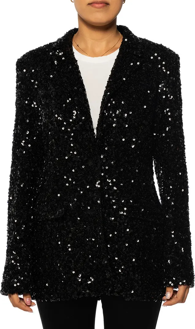 Isa Sequin Notch Lapel Blazer | Nordstrom