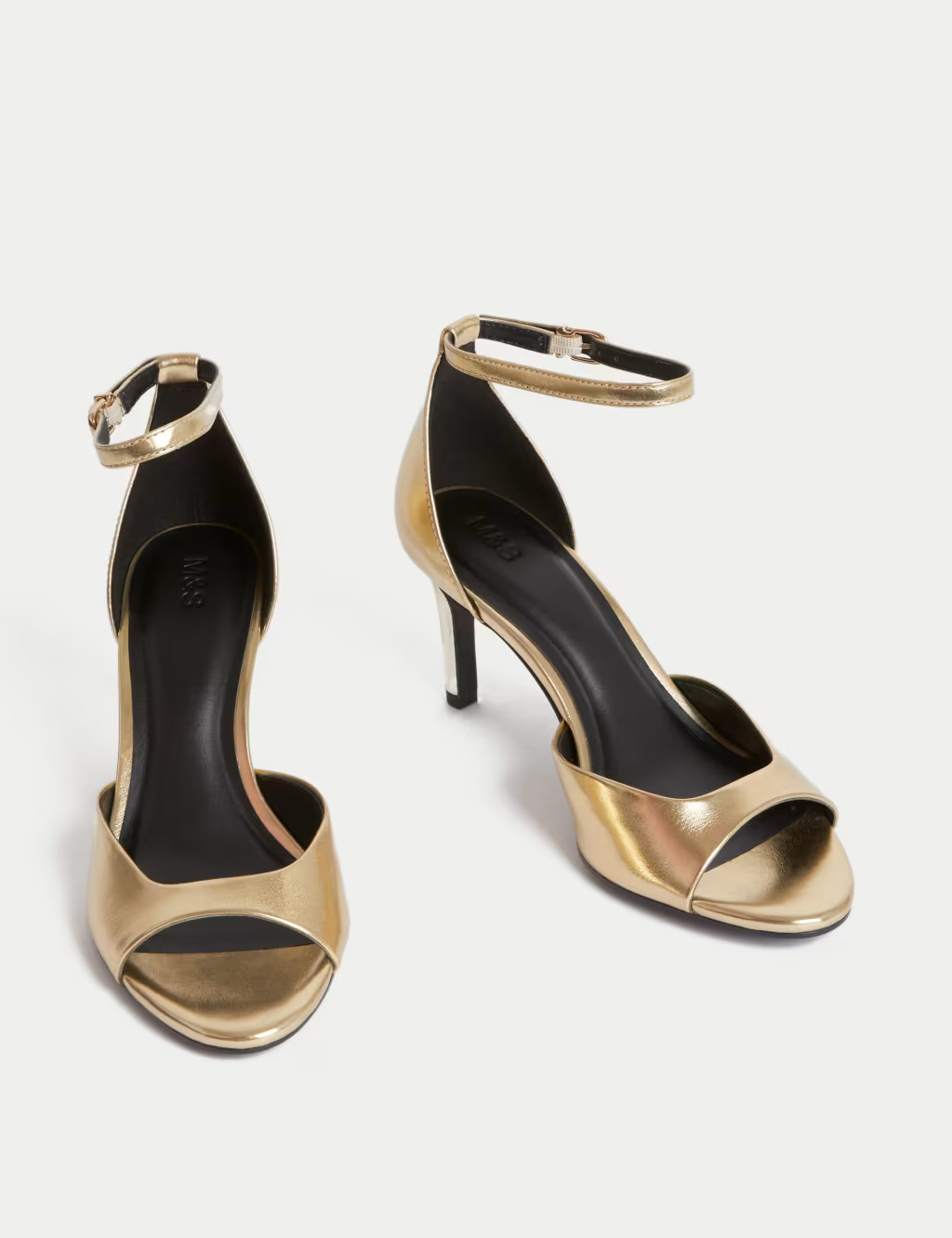 Patent Metallic Buckle Ankle Strap Stiletto Heels | Marks & Spencer (UK)