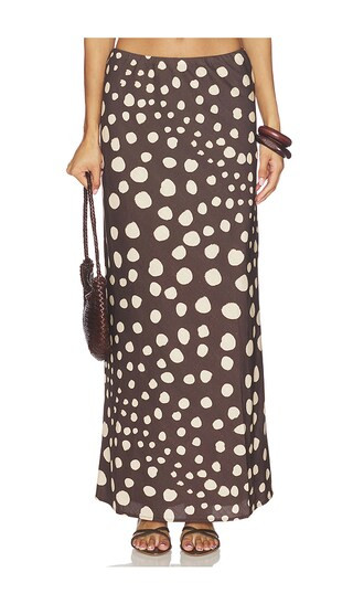 Billie Maxi Skirt in Chocolate Pebble | Revolve Clothing (Global)