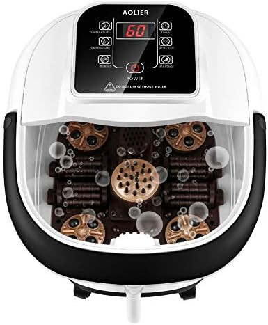 Foot Spa Bath Massager with Heat Bubbles, Automatic Tai Chi Massage Roller and Maize Roller, Red ... | Amazon (US)