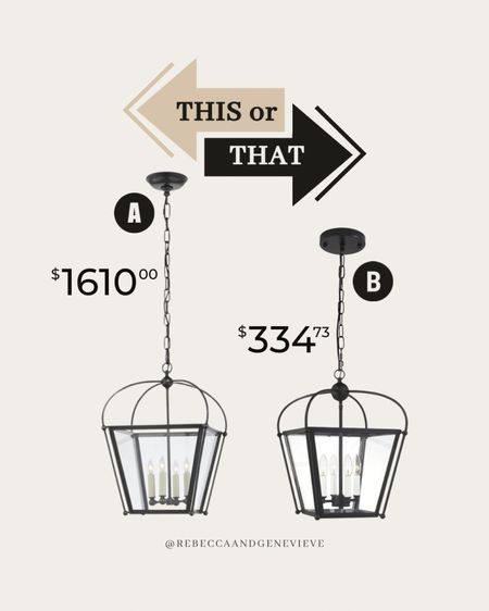 Which one would you pick? For the entryway project, I picked the Mcgee&Co pendant and it is gorgeous! But, it is a splurge so I found a more affordable option 😉
-
Save or splurge. Dupes. Home decor. Pendant Light. Chandelier. Pendant chandelier. Pendant lantern. Lighting. Light fixture. 

#LTKhome #LTKsalealert