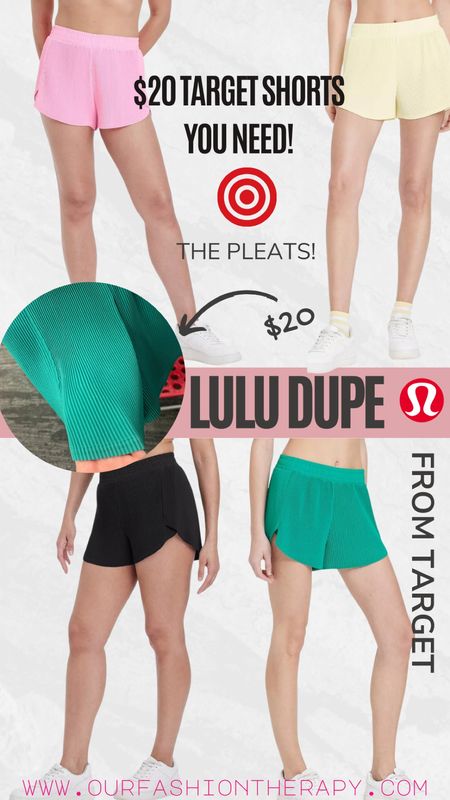 The cutest pleated shorts from Target. Lululemon dupe. 

#LTKActive #LTKfindsunder50 #LTKstyletip