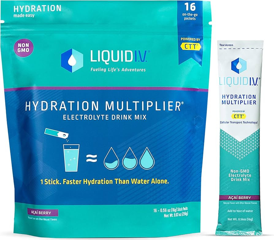 Liquid I.V. Hydration Multiplier - Acai Berry - Hydration Powder Packets | Electrolyte Drink Mix ... | Amazon (US)