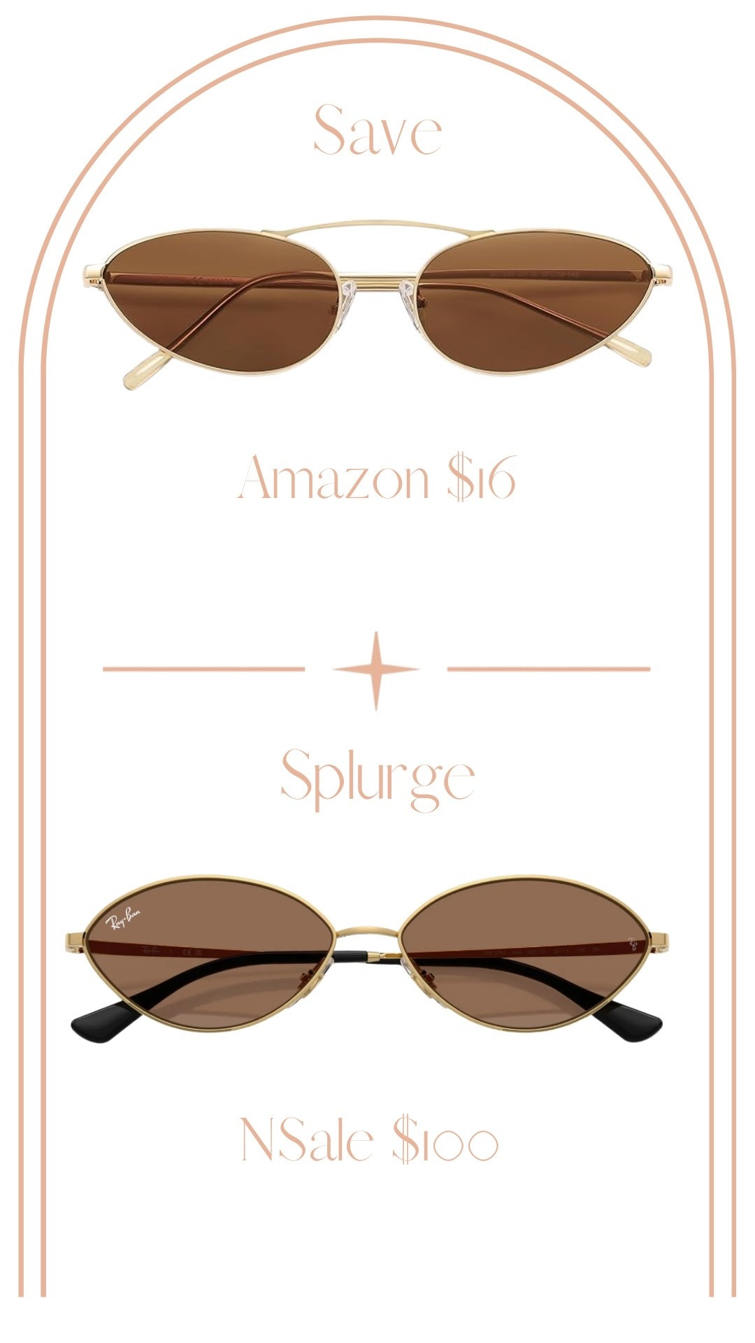 Save vs Splurge nsale designer sunglasses or a similar style from Amazon?! Similar look for a lot less! 

#LTKStyleTip #LTKFindsUnder50 #LTKSaleAlert