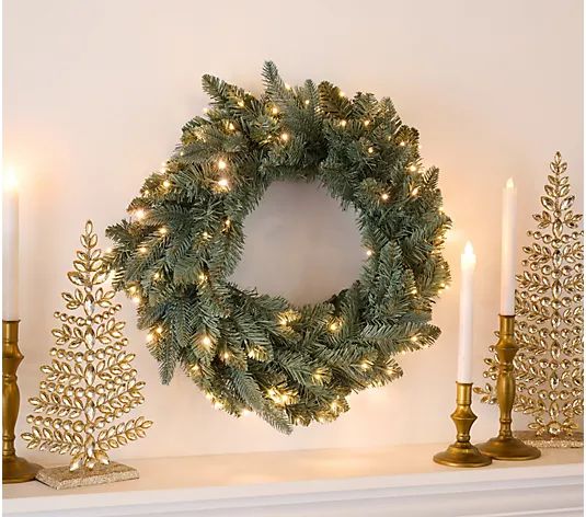 Bethlehem Lights 24" Wreath with 3-in-1 Micro LEDs - QVC.com | QVC