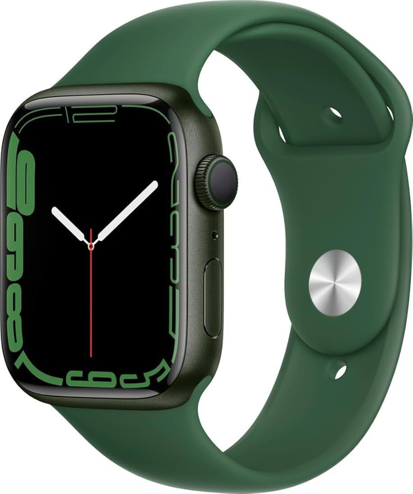 Apple Watch Series 7 (GPS, 45mm) Green Aluminum Case with Clover Sport Band, Regular (Renewed) | Amazon (US)