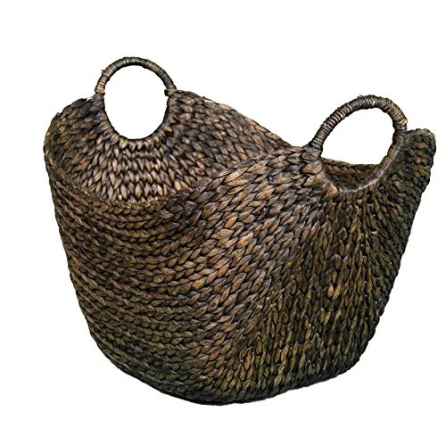 BirdRock Home Water Hyacinth Laundry Baskets (Espresso) - One Basket Included - Hand Woven | Walmart (US)