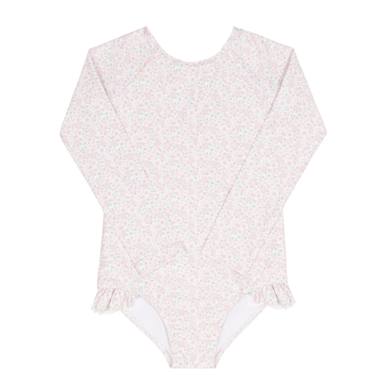 girls antique floral rashguard one piece | Minnow