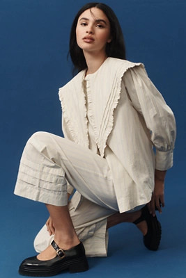 Damson Madder Sandy Ruffle Blouse | Anthropologie (US)