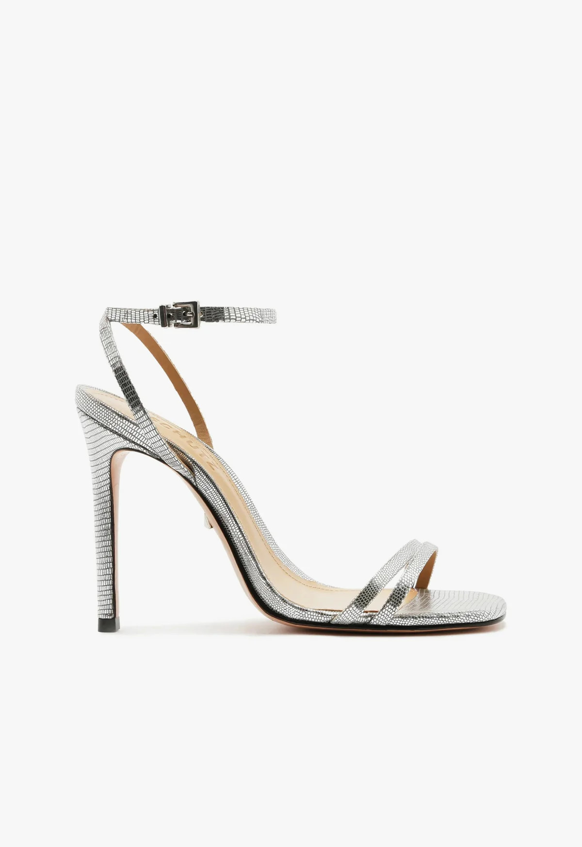 Altina Sandal in Lizard Effect Metallic Leather | Schutz Shoes | Schutz (US)