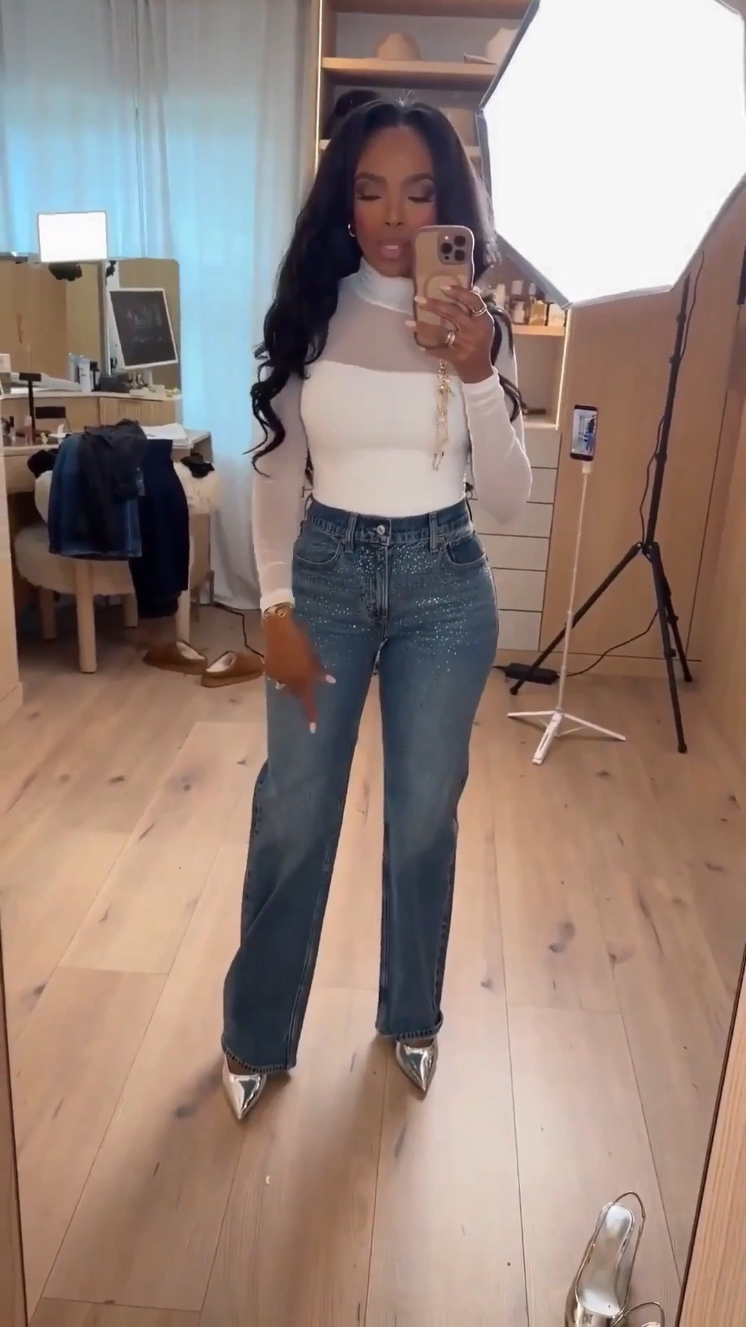 Scroll to shop!! Simple fit with a statement , this classic turtleneck and denim outfit. 

Perfect for work days, casual outings, or an elevated everyday look.

#LTKgrwm #LTKootd #LTKPetite