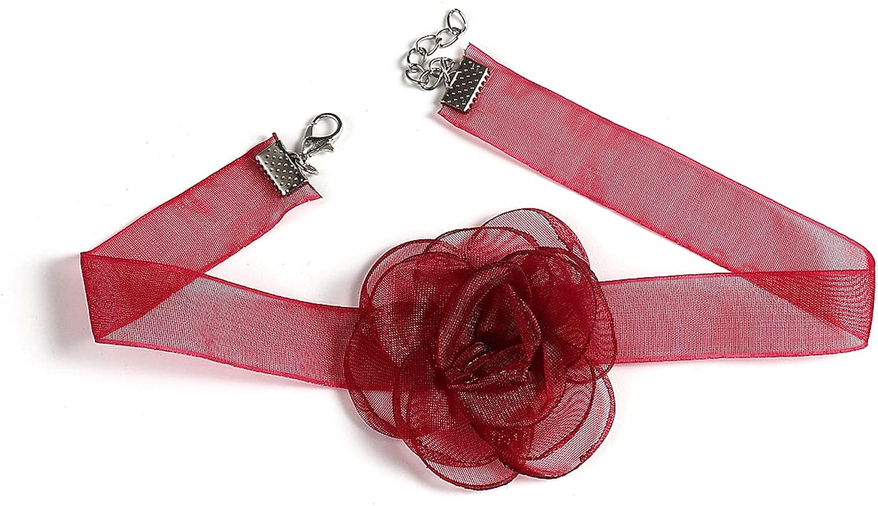 Pingyongchang Bohemian Lace Flower Collar Choker Necklace Soft White Flower Tie Cravat Necklace W... | Amazon (US)