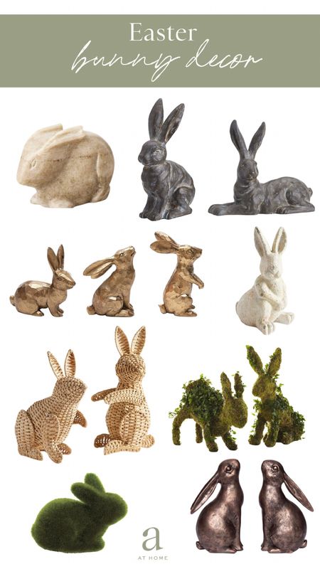 Easter bunny decor, Easter decor, spring decor, bunny decor , stone bunny, rattan  bunny

#LTKhome #LTKSeasonal