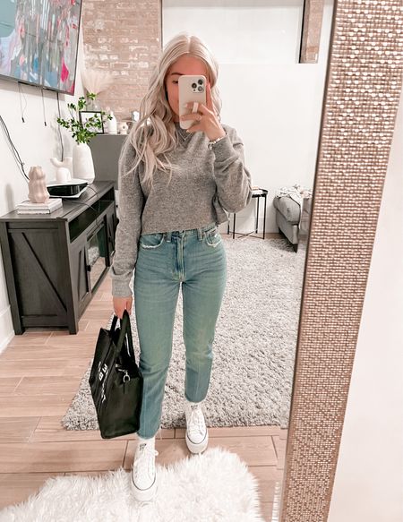 Work outfit , casual outfit , jeans , sweater , converse , tote bag , Teacher outfit , winter outfit , Zara , H&M , outfit ideas , comfy outfit Abercrombie style , sale finds 

#LTKU #LTKFind #LTKworkwear