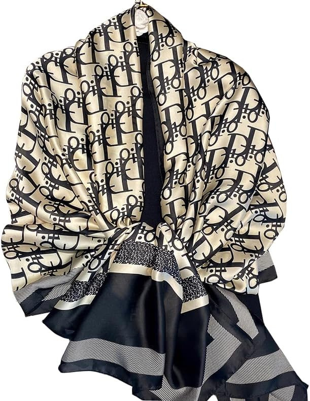 FairyCity Womens large Luxury Silk Scarf Satin Summer Scarf Lightweight Fashion Shawl Wrap | Amazon (US)