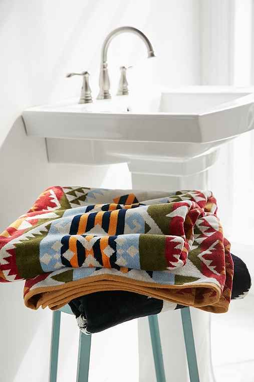 Pendleton Journey West Oversized Jacquard Towel,YELLOW,ONE SIZE | Urban Outfitters US