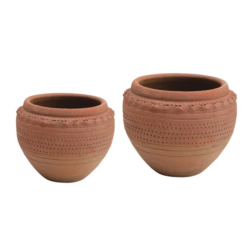 Shelese Textured Terracotta Pot Planter | Wayfair North America