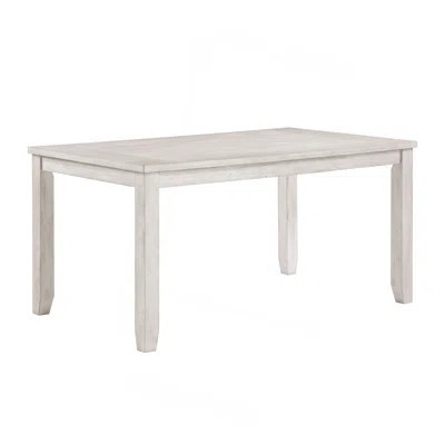 Modern Farmhouse Dining Table Antique White Finish Durable Wooden Furniture 1Pc | Wayfair North America