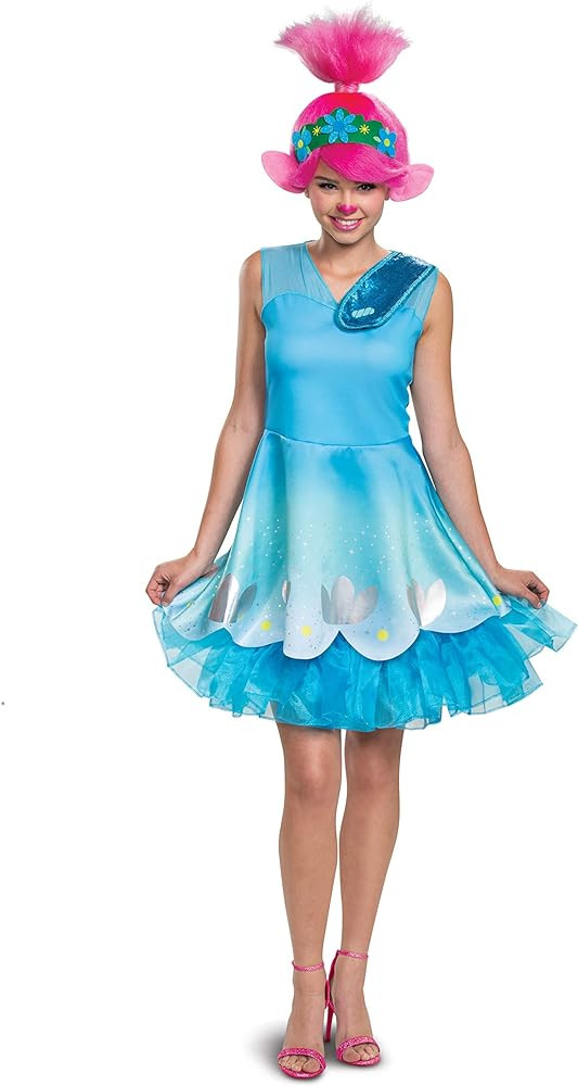 Poppy Costume, Official Trolls World Tour Movie Adult Costume and Headpiece, Womens | Amazon (US)
