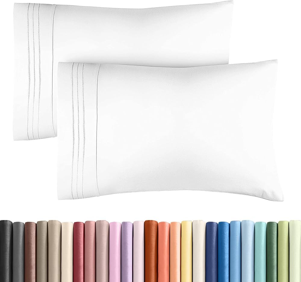 King Pillow Cases Set of 2 - Ultra Soft Hotel Quality Pillowcase Covers - Comfy, Cozy & Wrinkle F... | Amazon (US)