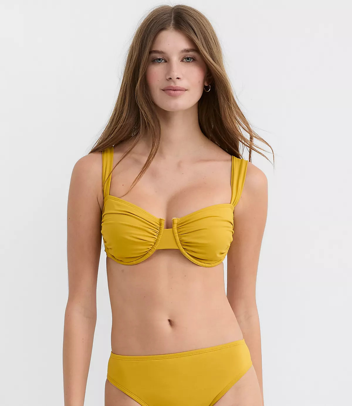 LOFT Beach Ruched Underwire Bikini Top | LOFT