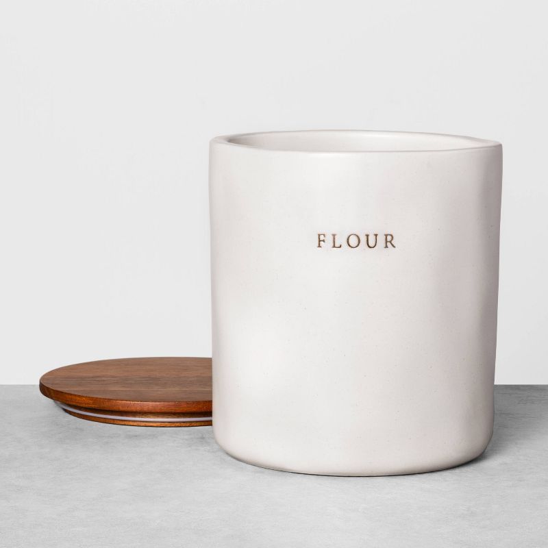 Stoneware Flour Canister with Wood Lid - Hearth & Hand™ with Magnolia | Target