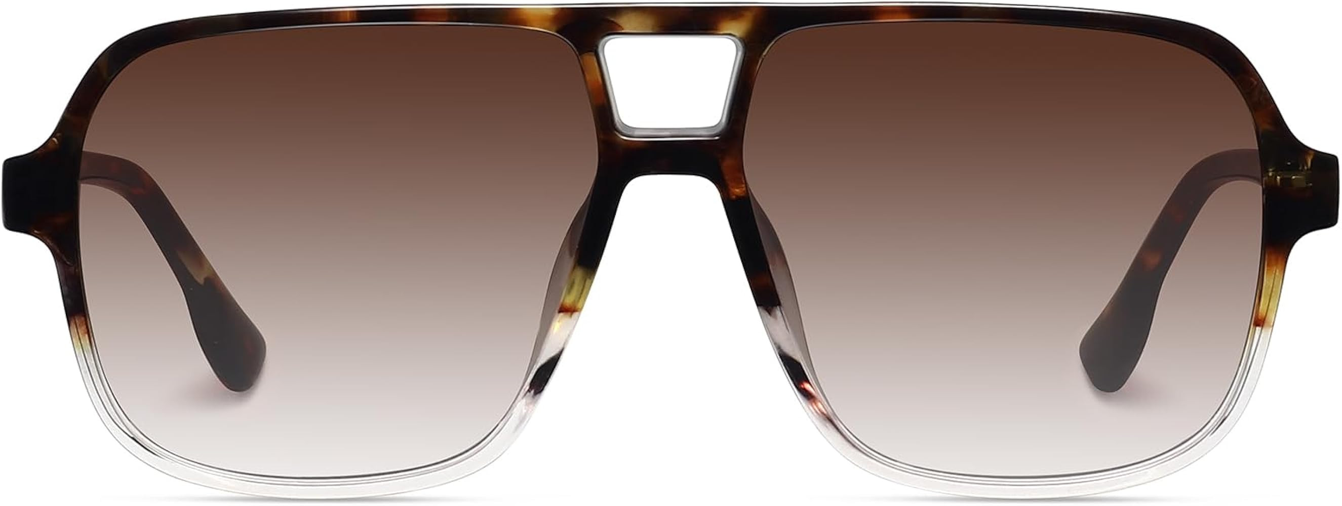 Classic Retro Aviator Sunglasses for Women Men Oversized Trendy Square Vintage Double Bridge Avia... | Amazon (US)
