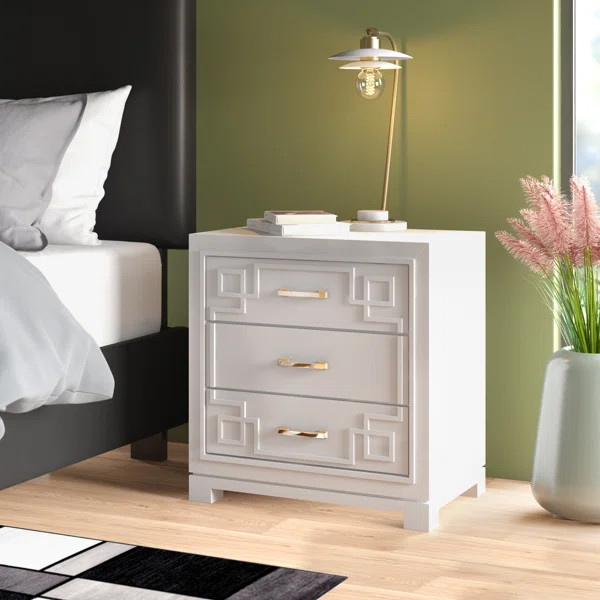25'' Tall 3 - Drawer Solid Wood Nightstand | Wayfair North America