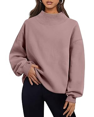 Trendy Queen Womens Oversized Sweatshirts Turtleneck Pullover Long Sleeve Hoodies Tops Fall Fashi... | Amazon (US)