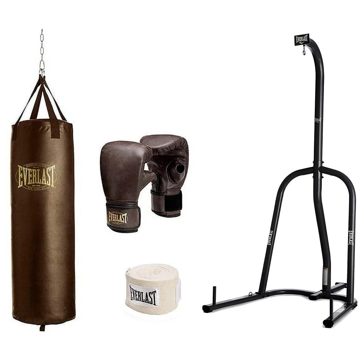 Everlast Heavy Bag Stand with 100 lb Vintage Heavy Bag Kit, Black, 3 Piece | Walmart (US)