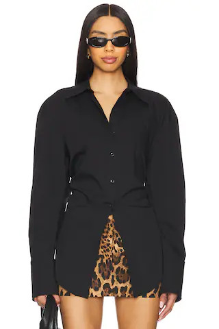 SIMONMILLER Loch Button Up Shirt in Black from Revolve.com | Revolve Clothing (Global)