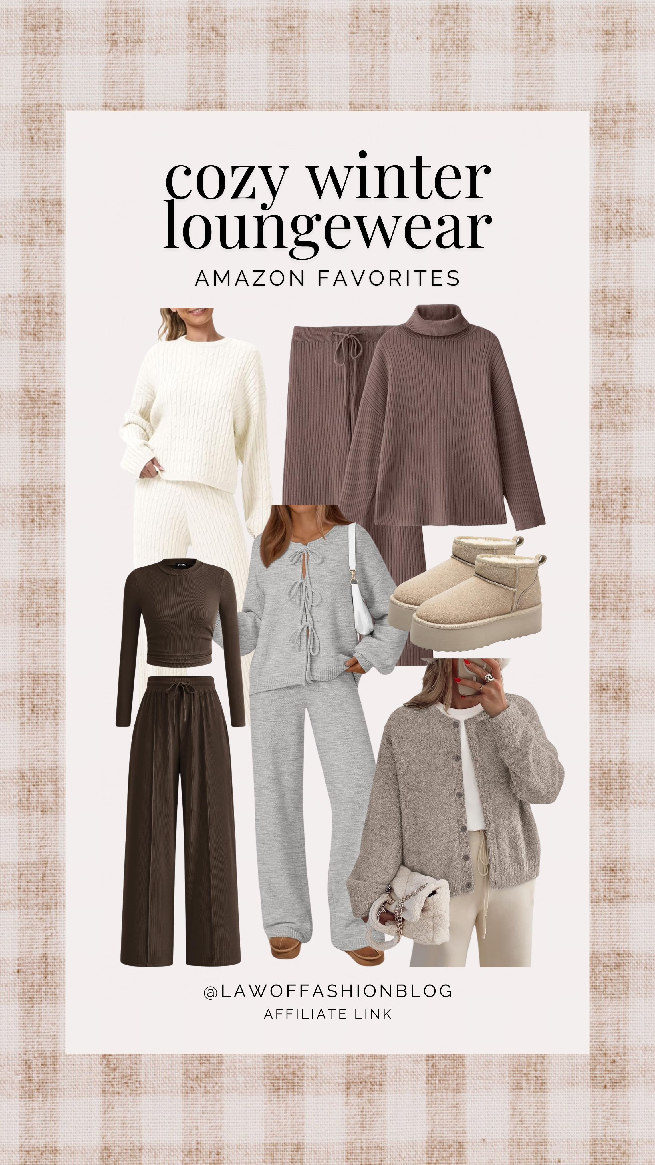 Cozy winter loungewear favorites from Amazon! Comfortable matching set, cable knit, slippers, lounge set, winter style, affordable finds, Amazon fashion.
 

 #LTKootd #LTKFindsUnder50