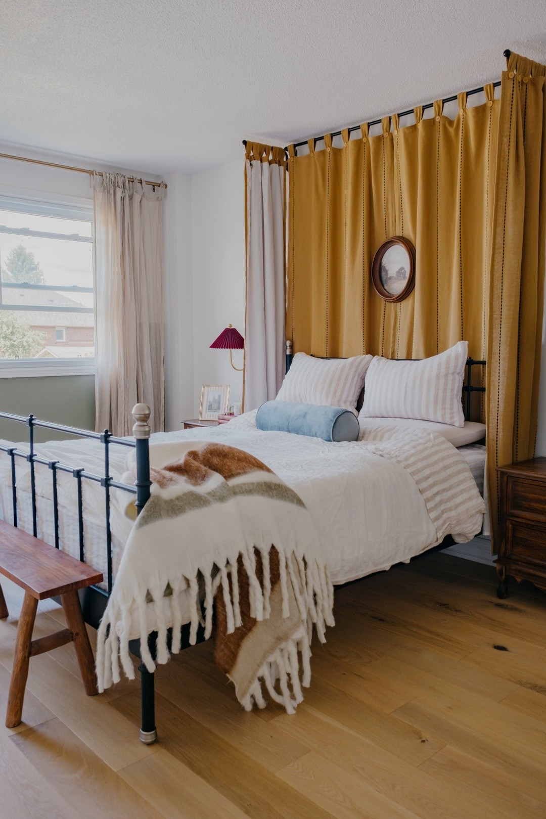 I wanted a canopy bed but my low ceilings said no. So I hopped onto @wayfaircanada during their Black Friday in July sale and found these cool curtain rods that pivot. It got me thinking- I could make an illusion of a canopy bed with curtain rods and some curtains! 

Of course when you give a mouse a cookie, you know what happens. So of course I had to replace our broken lamps with these burgundy pleated sconces. And while I was at it, I also upgraded our nightstands to these walnut stained ones with ample storage. 

This bedroom makeover turned out so good and I did it all on a budget during Wayfair’s Black Friday in July sale that’s happening from now till July 28th!

Comment “genius” for a link for all the sources.

#WayfairCAPartner #WayfairCAHome #WayfairCanada 


#LTKHome