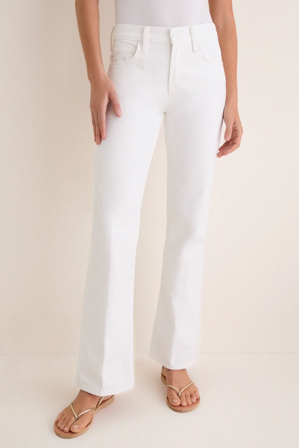 New mother denim, white jeans, straight leg jeans summer outfit