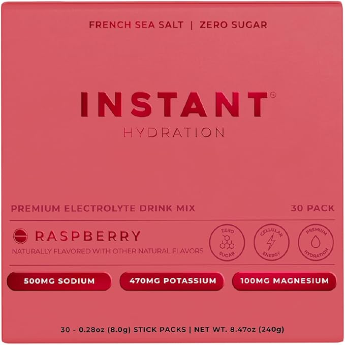 Instant Hydration Electrolytes Powder Packets - Raspberry Electrolyte Drink Mix - Zero Sugar - Ke... | Amazon (US)