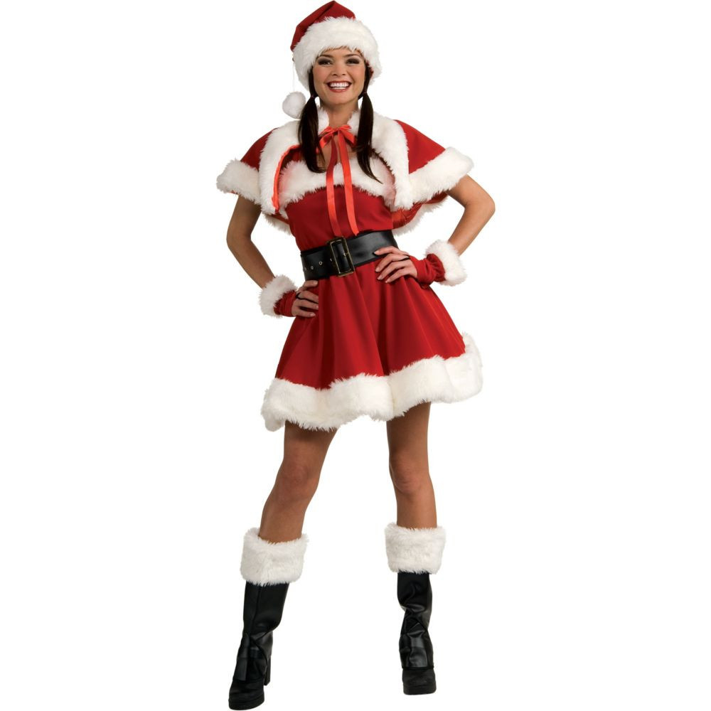Women's Sexy Velvet Miss Santa Dress Costume - Small | Oriental Trading Company
