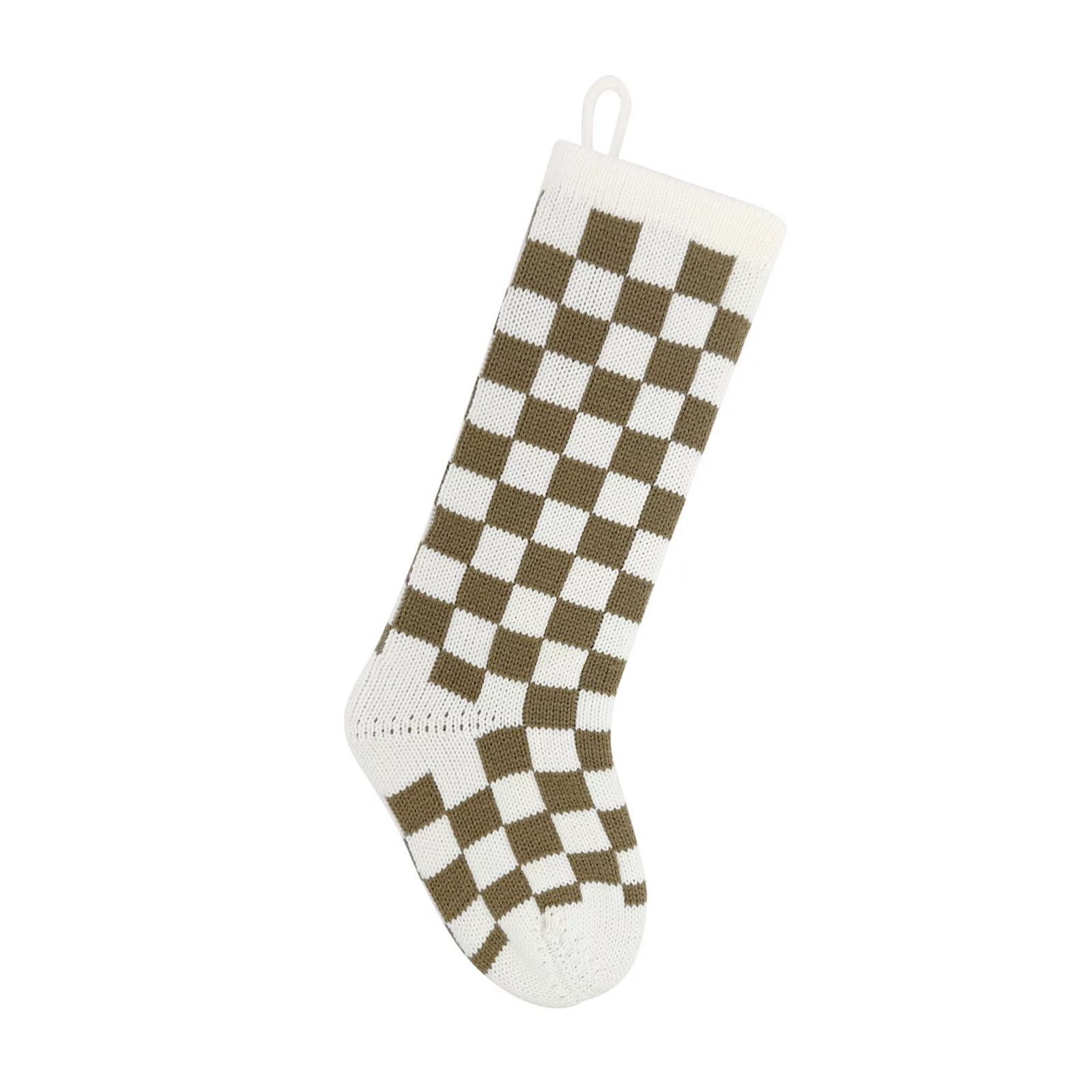 St. Nicholas Square® Woven Knit Checkered Christmas Stocking, Brown | Kohl's