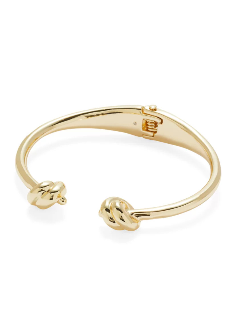 Knotted Gold Tone Cuff Bracelet | Belk