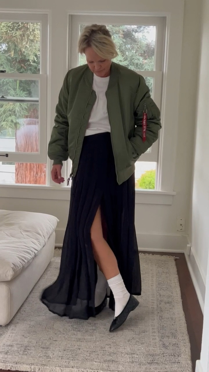 Styling with socks and added a few bombers ⭐️ details added to items for fit and sizing 

#LTKshoecrush #LTKstyletip #LTKover40