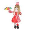 Haunted Hill Farm 3.3 ft. Animated LED Standing Girl with Umbrella Halloween Animatronic HHCLOWN-54FLSA | The Home Depot