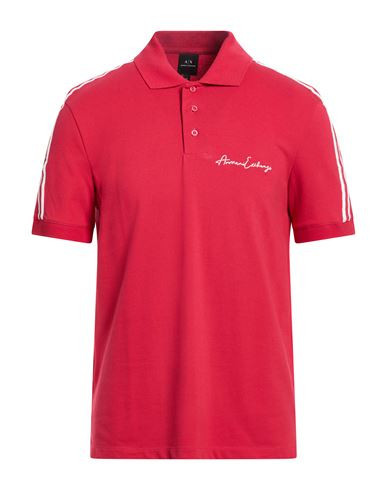 Armani Exchange Man Polo shirt Red Size M Cotton, Elastane | YOOX (US)