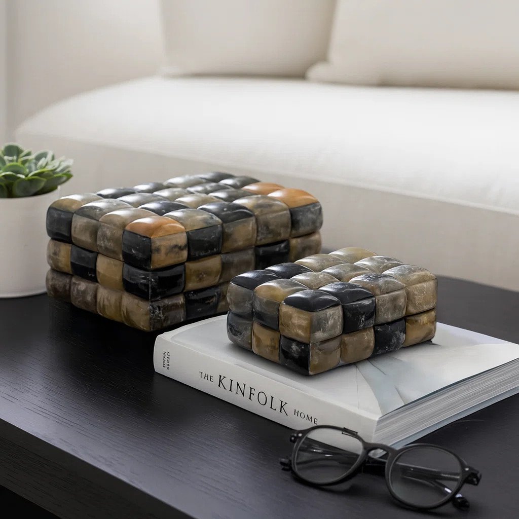 Keepsake Box With Lid - Modern Horn Look Organizer For Jewelry, Accessories, And Decorative Stora... | Wayfair North America