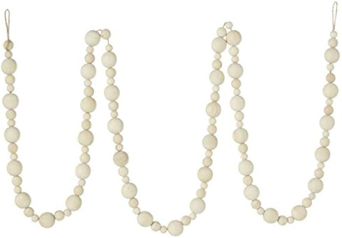 RAZ Imports 6 Foot Wooden Bead Garland - Holiday Garland Decoration | Amazon (US)