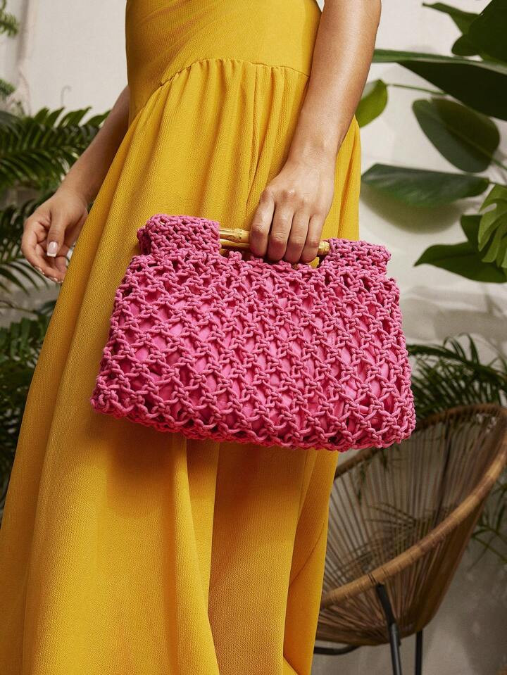 SHEIN SXY Fashionable Woven Tote Bag For Women, Suitable For Beach, Vacation, Holiday In Summer | SHEIN