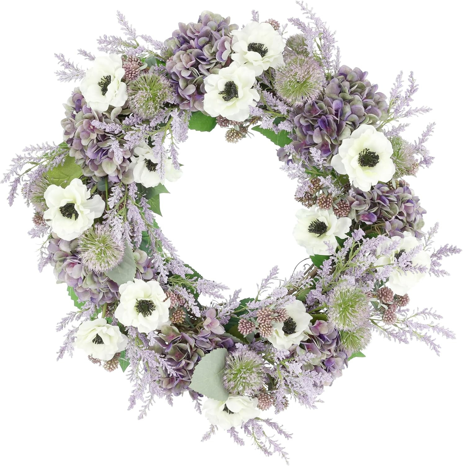 Creative Displays, 28" Hydrangea Wreath with Anemones and Astilbe, Made in USA for Home or Office | Amazon (US)