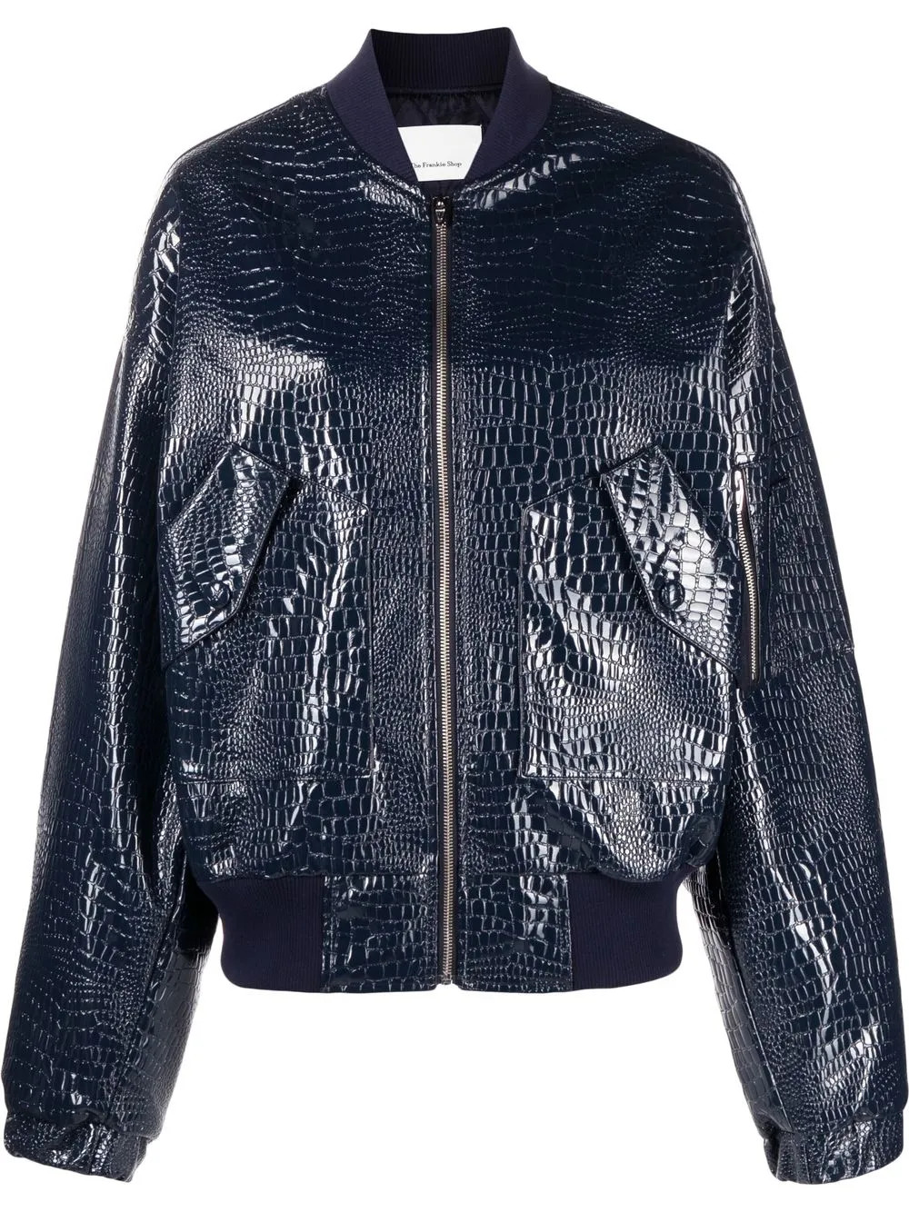 Hane crocodile-effect bomber jacket | Farfetch Global