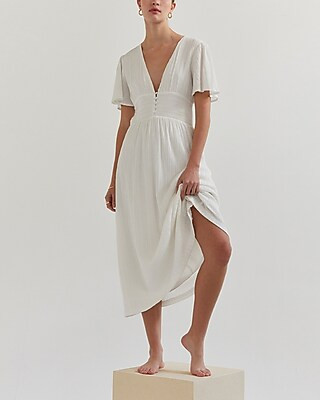 CRESCENT Dawson Short Sleeve Midi Dress | Express