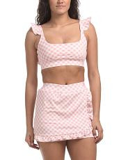 Ruffle Trim Bra Top With Heart Juicy Logo | TJ Maxx