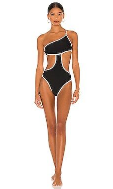 lovewave The Amalia One Piece in Black & Ivory from Revolve.com | Revolve Clothing (Global)