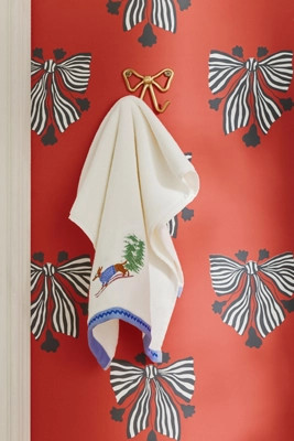Holiday Critters Embroidered Hand Towel | Anthropologie (US)